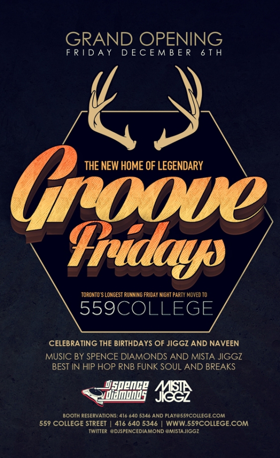 Groove Fridays at 559 College Street
