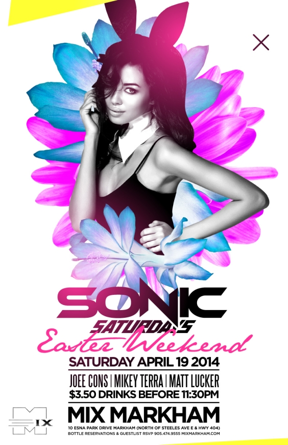 SONIC SATURDAYS $3.50 DRINKS & LADIES FREE