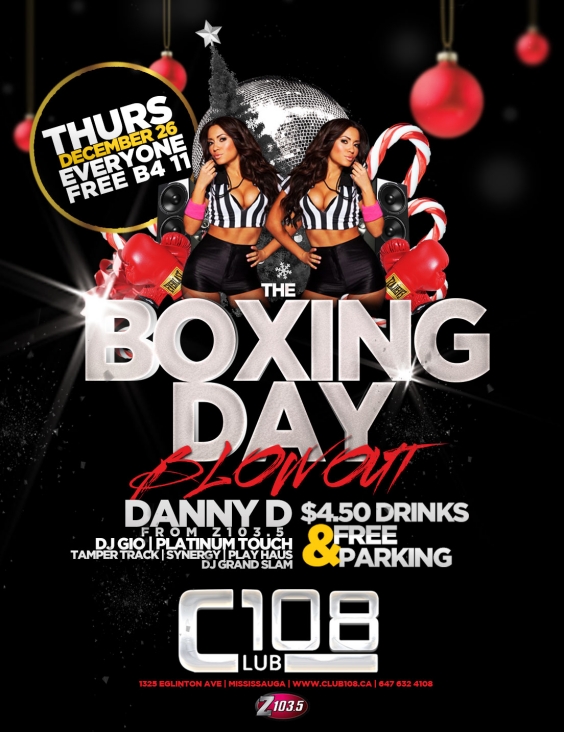 BOXING DAY BLOWOUT | Everyone FREE Before 11pm