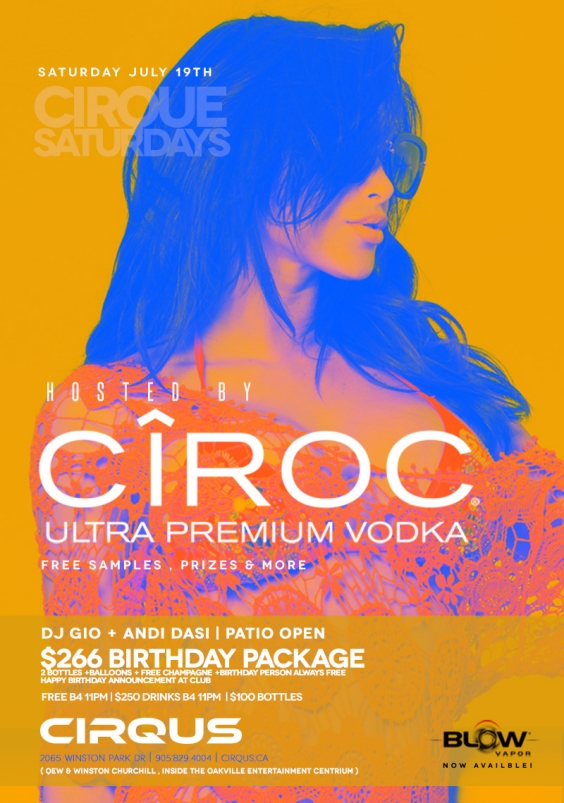Cirque Saturday's | $2.50 DRINKS |$100 BOTTLES | EVERYONE FREE B4 11PM