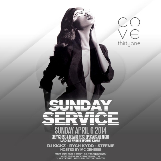 COVE thirtyone Presents SUNDAY SERVICE