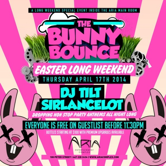THE BUNNY BOUNCE AT ARIA EASTER THURSDAY