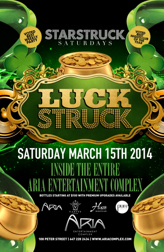 LUCK STRUCK AT ARIA SATURDAY