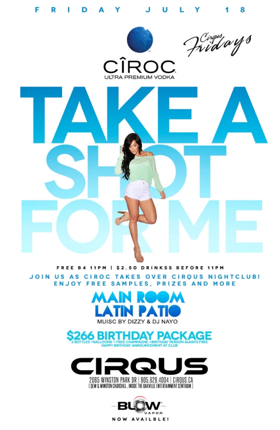 Cirqus Fridays | $2.50 DRINKS |$100 BOTTLES | EVERYONE FREE B4 11PM