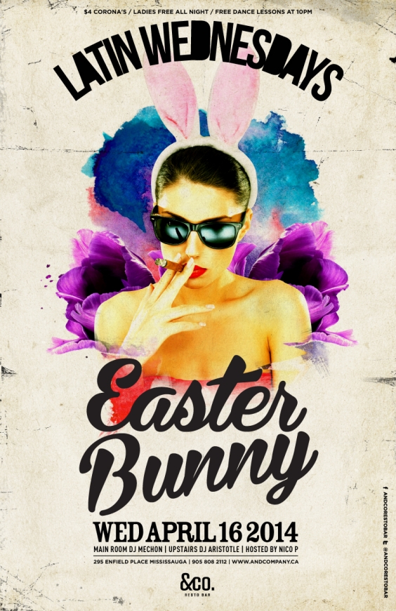 EASTER BUNNY AT &CO LATIN WEDNESDAYS