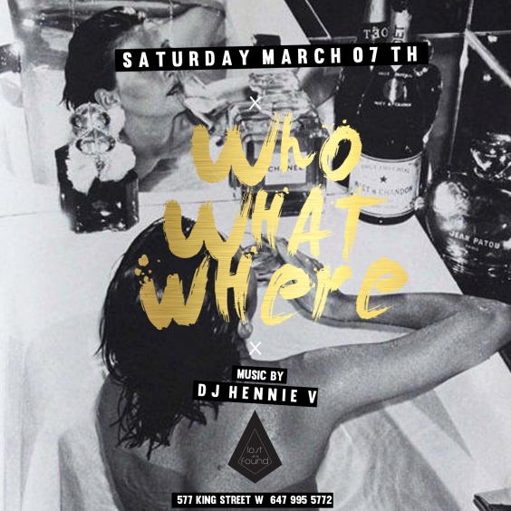 Who What Where - Saturday March 7th - Lost And Found