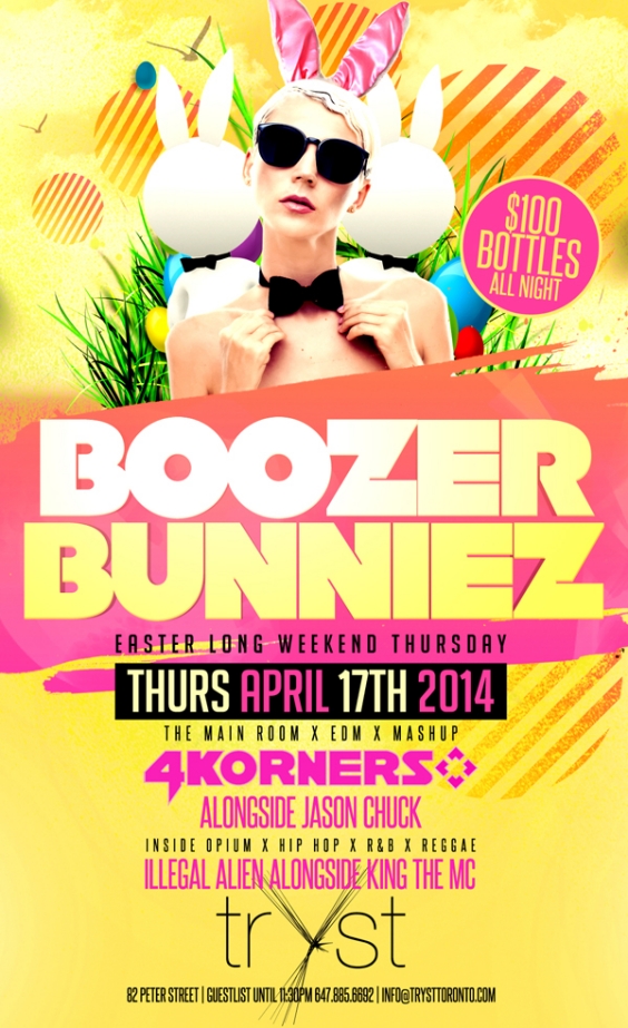 BOOZER BUNNIEZ | Easter Thursday Long Weekend Inside TRYST