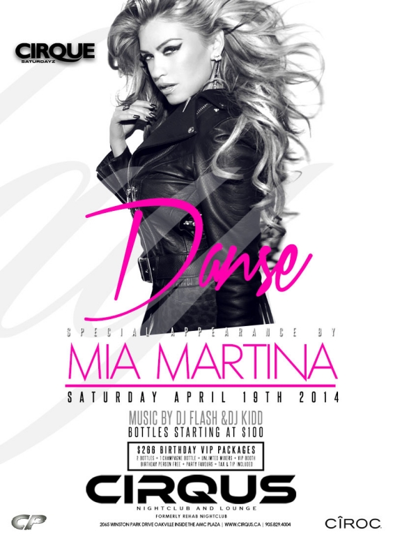Cirque Saturdayz presents MIA MARTINA | $100 BOTTLES