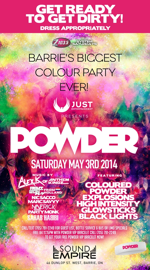 POWDER SAT MAY 3RD @ SOUND EMPIRE