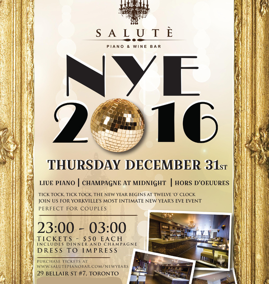 New Years Eve at Salute Piano Bar