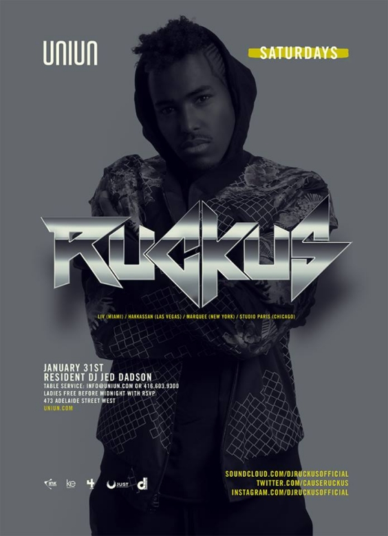 Uniun Saturdays Presents Dj Ruckus