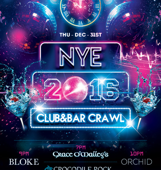 NYE 2017 Club & Pub Crawl