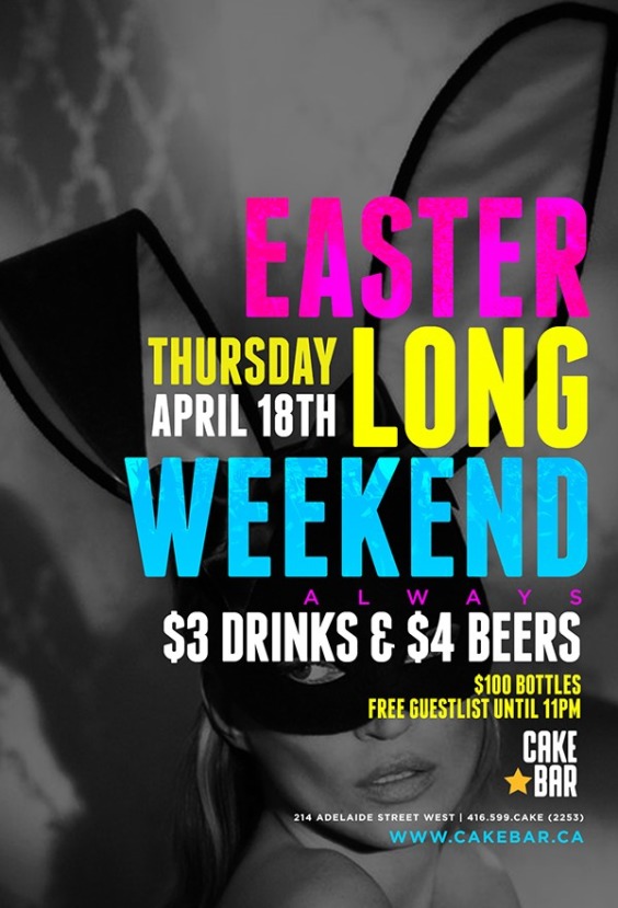 Easter Thursday Long Weekend Special