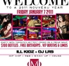 WELCOME ... to a nouveau year | $100 Bottles | Free Birthdays