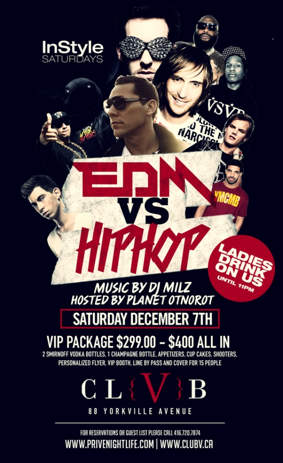 Ladies drink free till 11pm | EDM vs HIP HOP