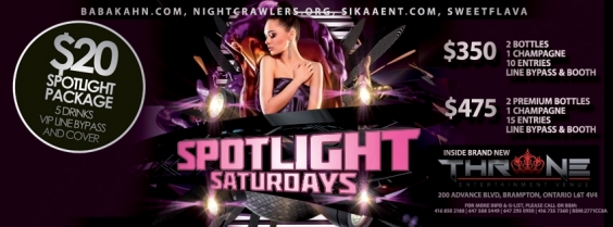 SPOTLIGHT SATURDAYS @ THRONE