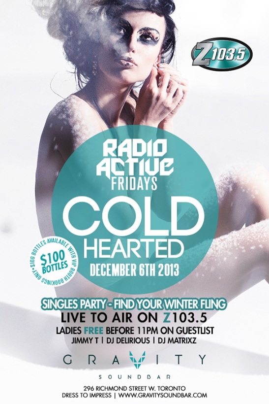 RADIO ACTIVE FRIDAYS LIVE TO AIR ON Z103.5 COLD HEARTED