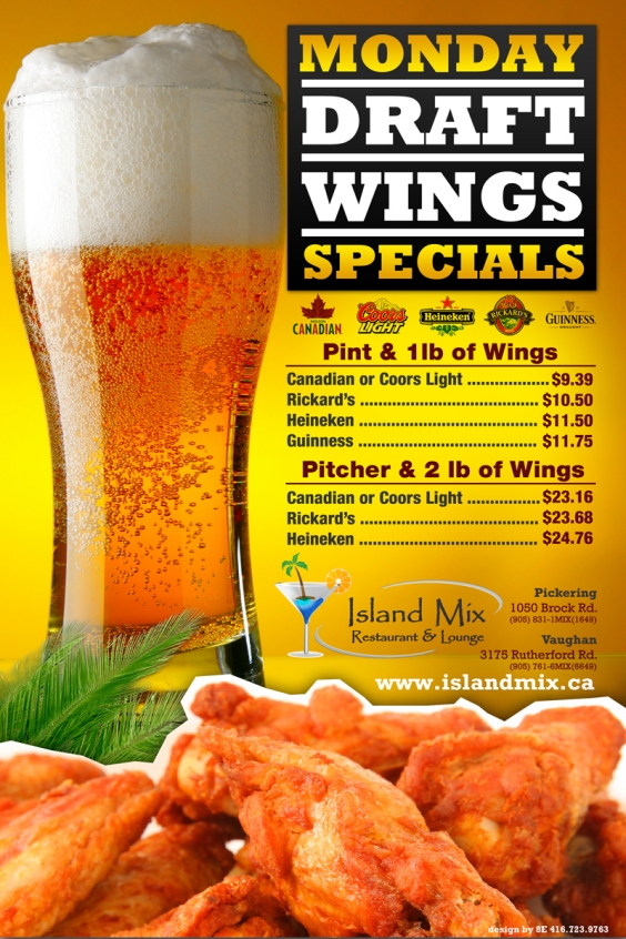 Monday Draft Wing Special