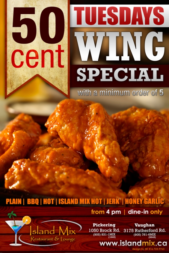 Tuesday 50 Cent Wing Special