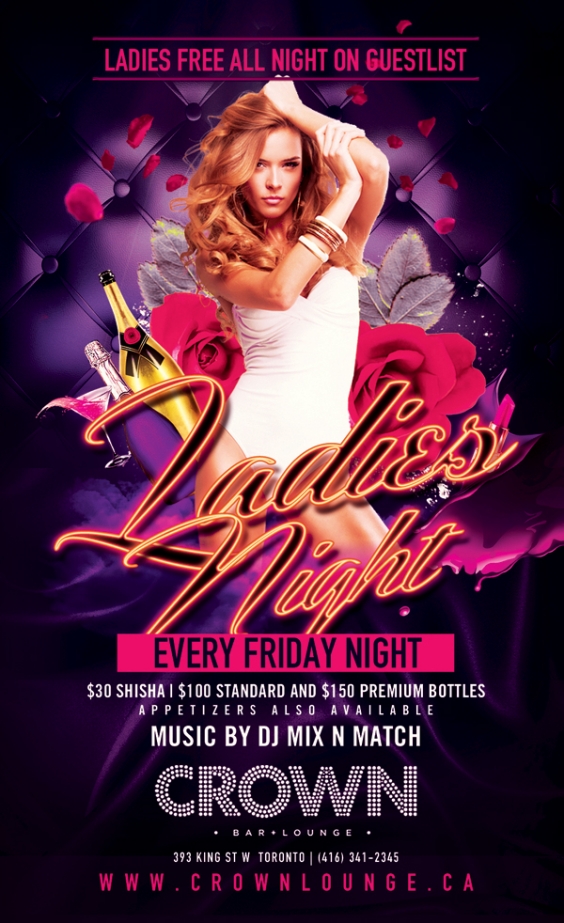 LADIES NIGHT, SHISHA NIGHT FRIDAYS