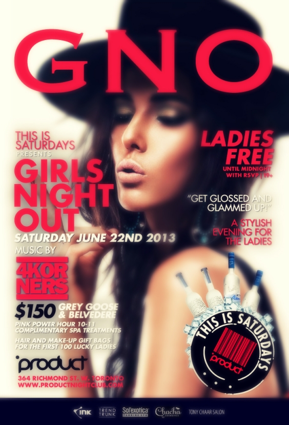 GIRLS NIGHT OUT THIS SAT JUNE 22ND AT PRODUCT