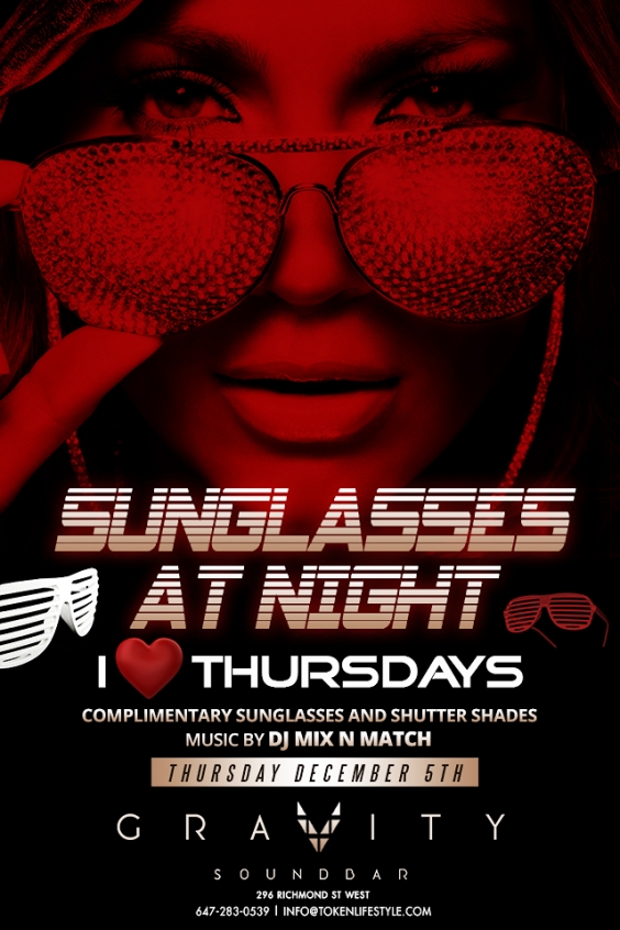 I LOVE THURSDAYS SUNGLASSES AT NIGHT
