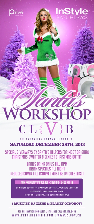 Ladies drink free till 11pm | Santa's Work Shop