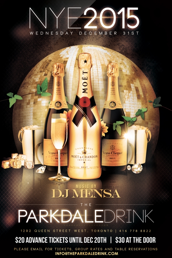 NYE 2015 @ The Parkdale Drink