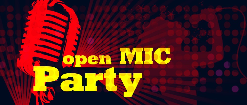 open mic night flyer Open mic night bar venue band flyer template