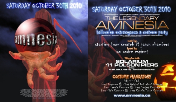 THE LEGENDARY AMNESIA HALLOWE'EN EXTRAVAGANZA & COSTUME PARTY