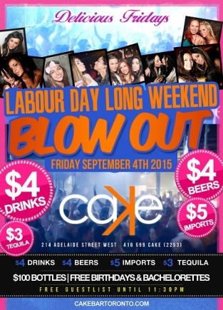 Labour Day Long Weekend Blow Out