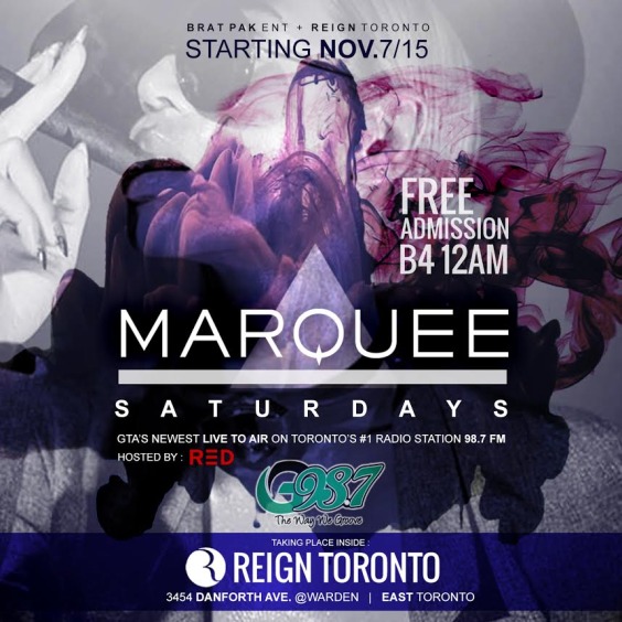 MARQUEE SATURDAYS Live to AIR on G98.7fm