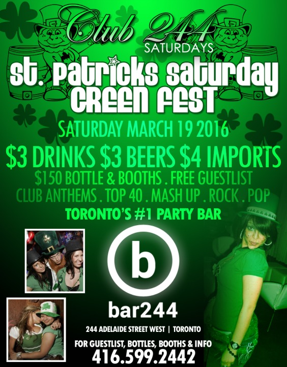 St Patricks Saturday GREEN FEST