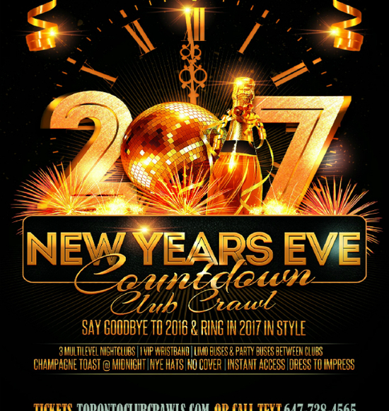 Countdown NYE Club Crawl 2017