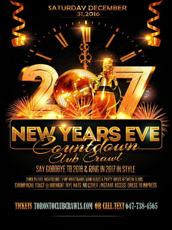 Countdown NYE Club Crawl 2017