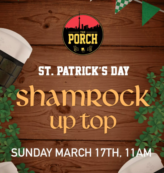 Shamrock Up Top at The Porch