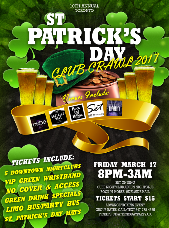 St. Patrick's Day Club Crawl 2017