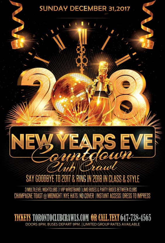 Countdown NYE Club Crawl 2018