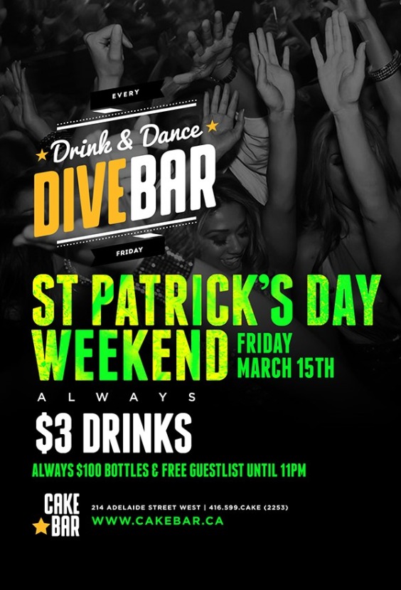 Cake Bar St Patricks Friday