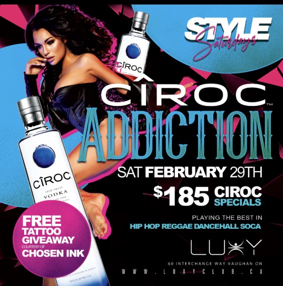 Style Saturdays-$185 CIROC BOTTLES