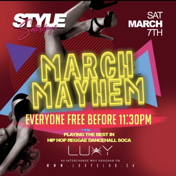 Style Saturdays-Everyone is FREE  before 11:30pm