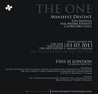 THE ONE: MANIFEST DESTINY