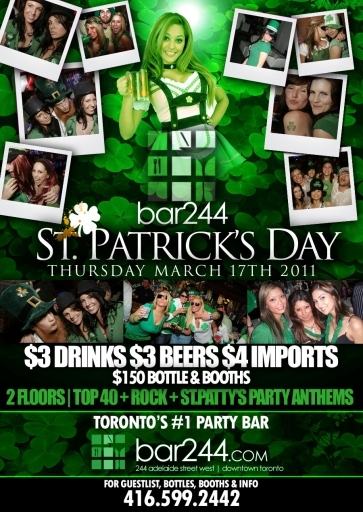 St Patricks Day - $3 Drinks $3 Beers