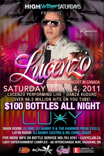 LUCENZO LIVE AT LUXY FIRST EVER PERFORMANCE IN CANADA