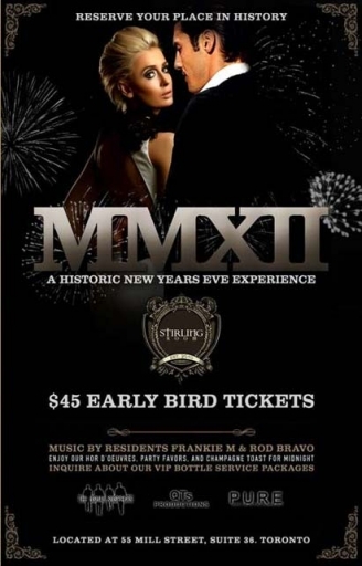 NYE 2012 AT STIRLING ROOM