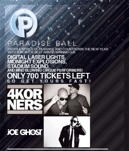 NYE 2012 | PARADISE BALL @ THE GREAT HALL