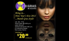New Year's Eve 2012 in Niagara Falls Mardi Gras Style!