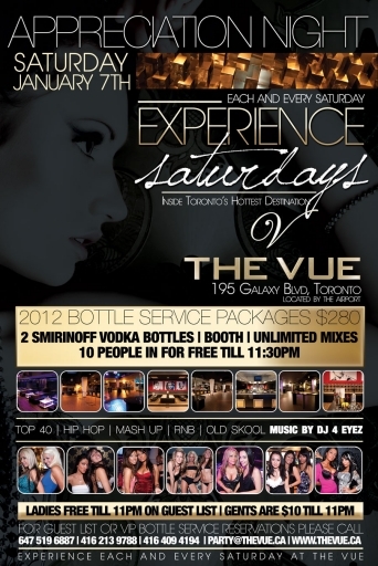 EXPERIENCE SATURDAY'S inside THE VUE