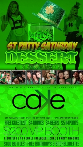 St. Patty Edition of Dessert Saturdays | FREE Guestlist | $4 Drinks & Beers