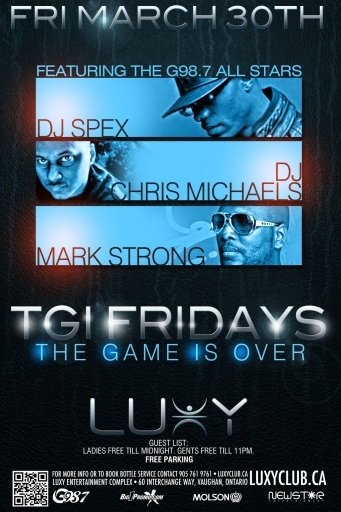 TGI FRIDAYS! THE GAME IS OVER